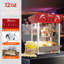 Machine à maïs soufflé en acier inoxydable 12 onces avec verre trempé, pop-corn de comptoir de 850 W pour fêtes, événements et cinéma maison-122578481