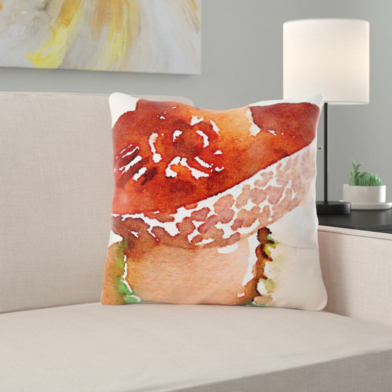 Coussin décoratif aquarelle Mako, Microsuède, Intérieur