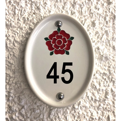Grovebury 16.5cm H Ceramic House Number