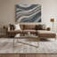 Art mural horizontal sur toile à rayures horizontales gris clair et gris clair-1996622909