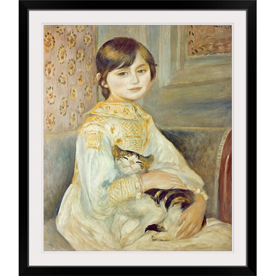 «Julie Manet with Cat, 1887» par Pierre-Auguste Renoir, reproduction d'art