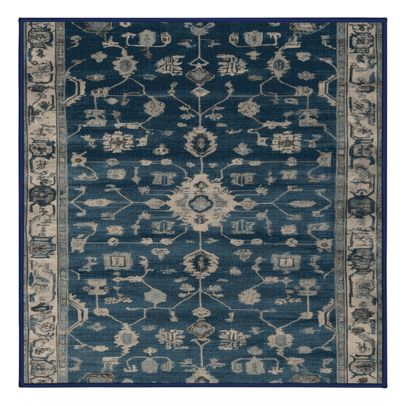 Tapis gris lavable à la machine, Carré 4 pi