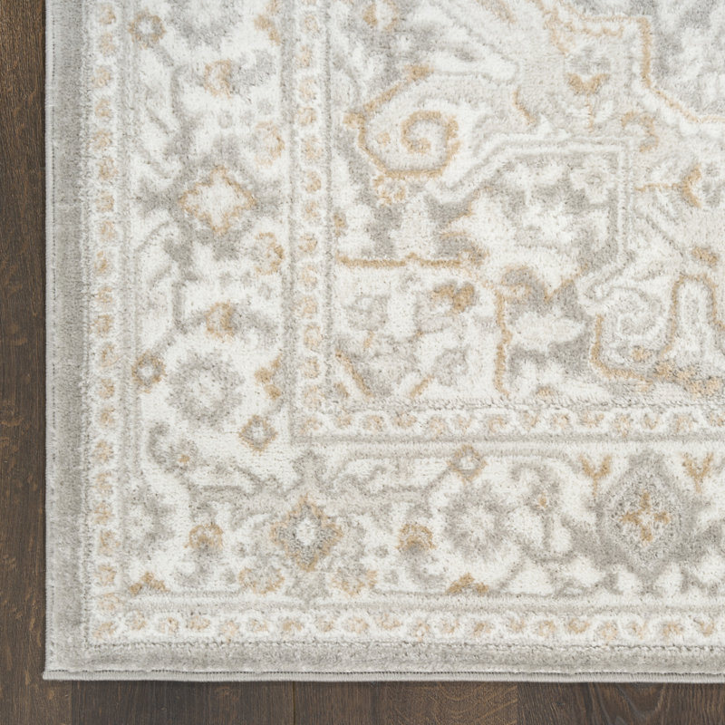 Lafever 2' x 4' Light Grey Vintage Indoor Rug, Runner 2' x 4'