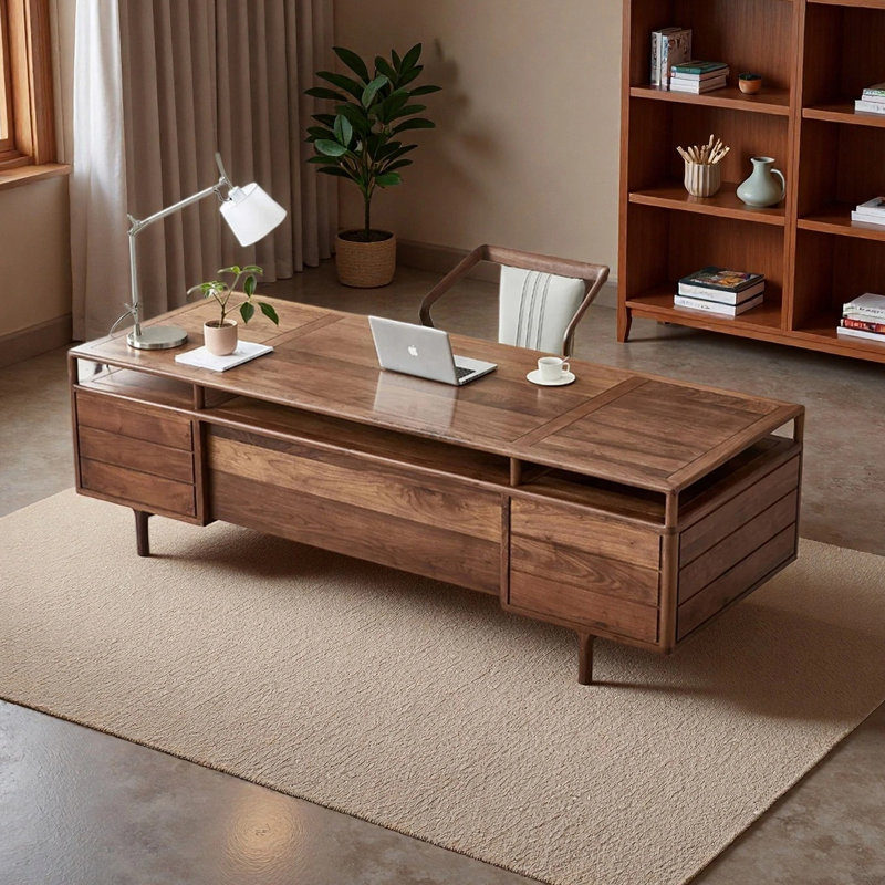 Luxurious and Elegant Office Desk, 29.92" H x 78.74" W x 39.37" D