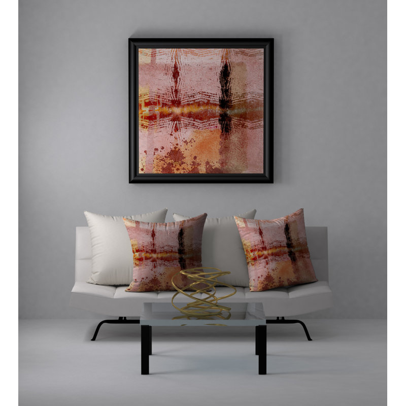 Abstract Reversible Throw Pillow, 18" x 18"