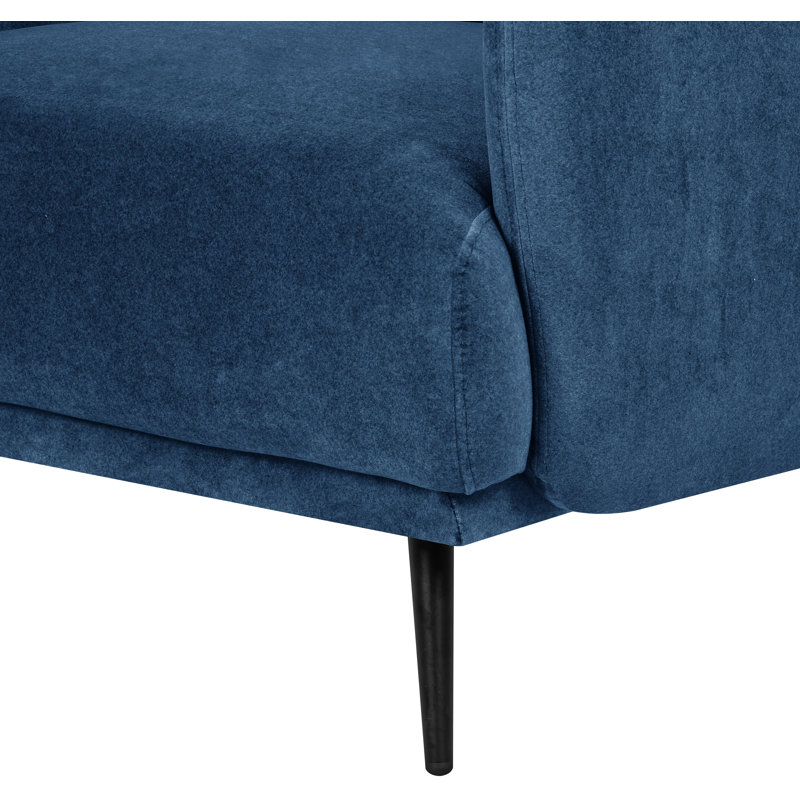 Fauteuil surdimensionné avec accoudoirs larges de 37,5 po Karaka, Velours marine