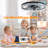 19" Modern Flush Mount Ceiling Fan With RGB Lights And Remote, Low Profile Bladeless Crystal Fandelier, 6-Speed Reversible DC Motor, Dimmable LED For Bedroom & Living Room-2077164371