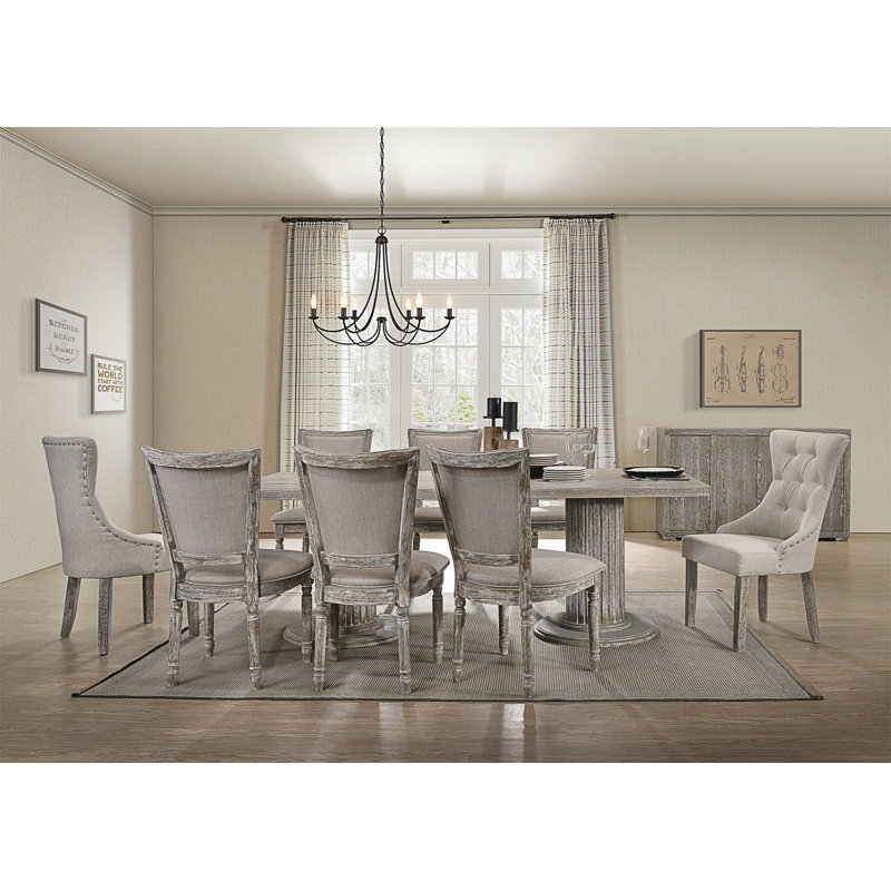 Table de salle à manger exquise pour les réunions de famille et les réceptions, fabriquée avec des matériaux de qualité supérieure et une fabrication robuste