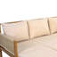 Canapé de patio droit en acacia de 73,2 pouces de large avec coussins-906944804