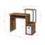 Bureau d'ordinateur en chêne vieilli et finition noire-920054681