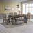 Rectangular Dining Table 1Pc Solid Rubber Wood Kitchen Furniture