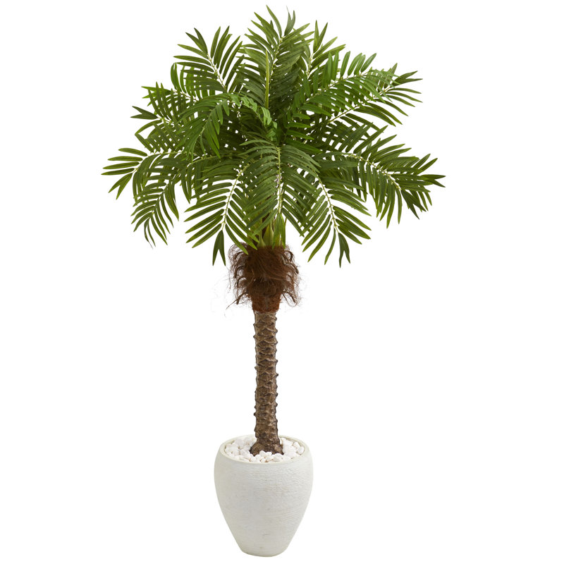 Arbre de palmier artificiel 63" dans un pot de fleurs