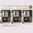 Calletano 44.3"Wide Makeup Vanity Set with Mirror Cabinet, Stool,5 Drawers-421445682