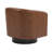 Applewold Upholstered Coffee Faux Leather Swivel Barrel Chair with Solid Wood Base-826987968