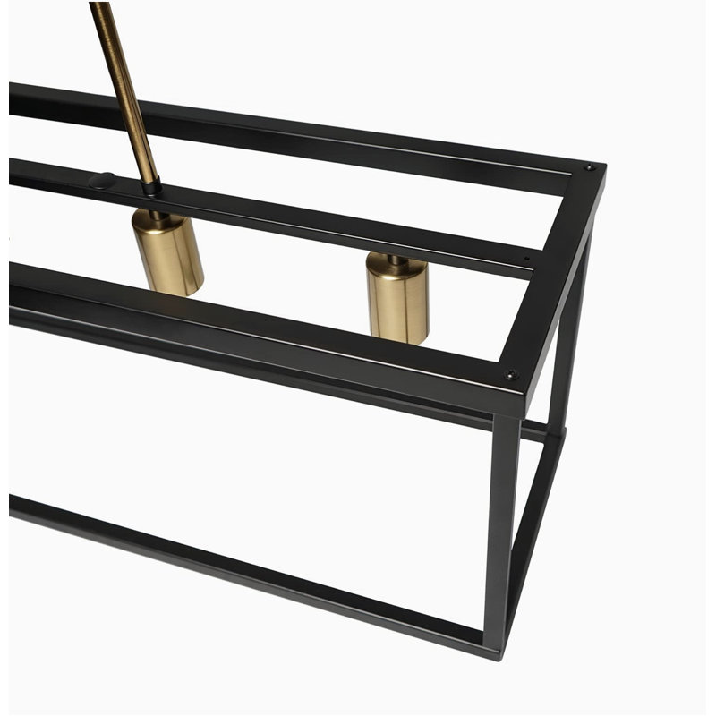 Lustre carré / rectangulaire à 5 lumières pour îlot de cuisine Liler