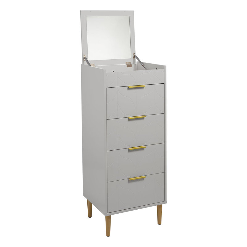 Adams 46cm W 4 - Drawer Chest of Drawers, Grey