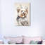 «Yorkie», reproduction d'aquarelle sur toile-25935399