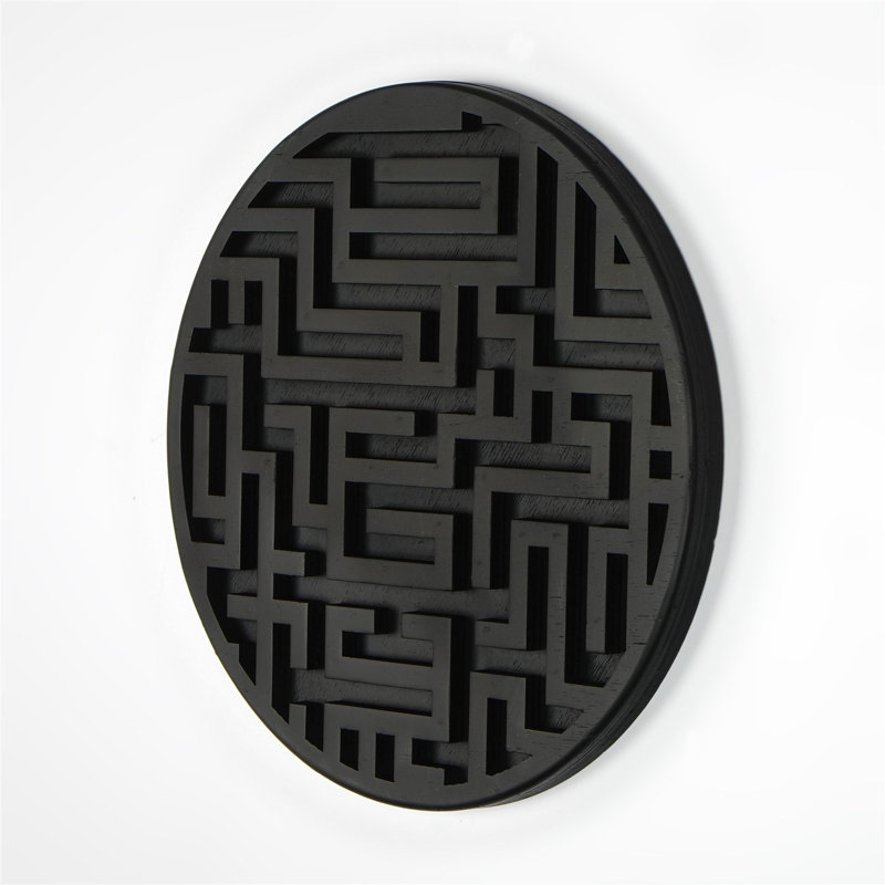 Décoration murale en bois d'épinette sculpté "The Labyrinth" - Accessoire mural décoratif
