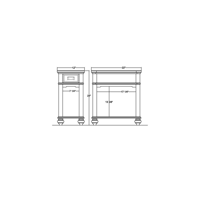 Table d'appoint Pecan Finish