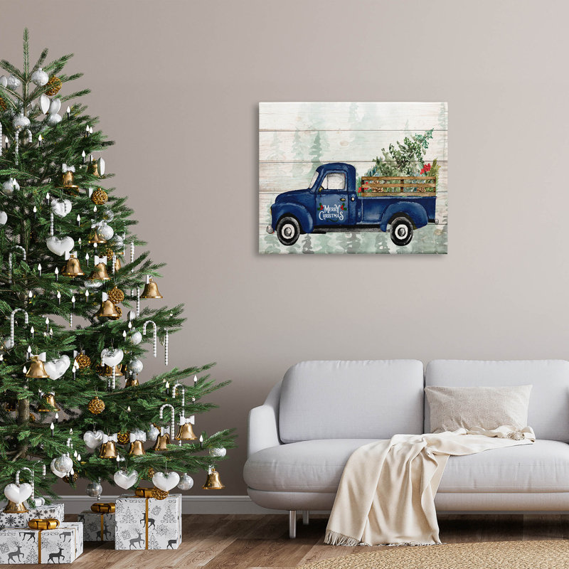 Art mural sur toile «Merry Christmas» par Kim Allen, H 30 po x l 40 po x P 1,5 po