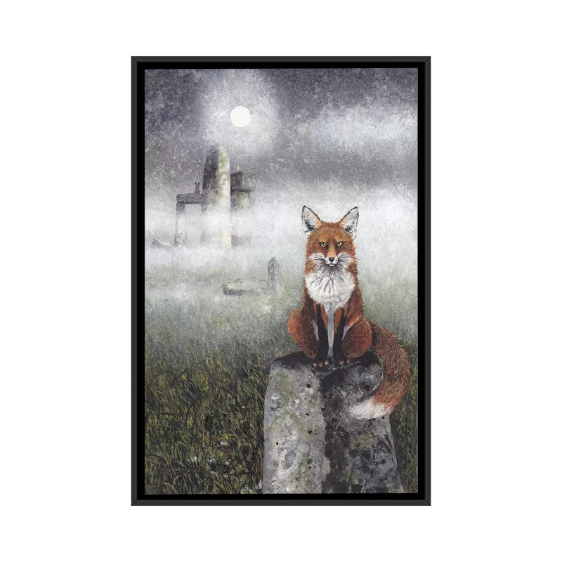 « Optimiste » par Maggie Vandewalle-reproduction d’art, H 26 po x l 18 po x P 1,5 po, Toile avec cadre noir, Pas de tapis