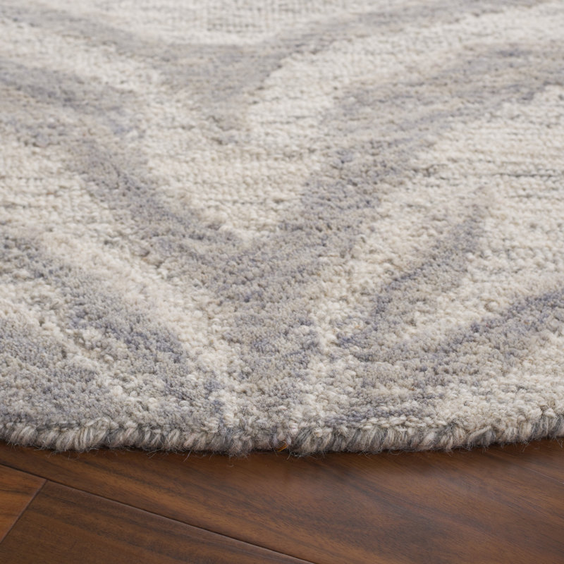 Tapis en coton touffeté à la main Vishakan, Rond 6 pi
