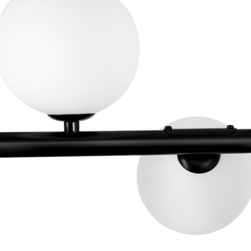 Lustre linéaire spoutnik moderne en verre à bulles 8 lumières pour îlot de cuisine