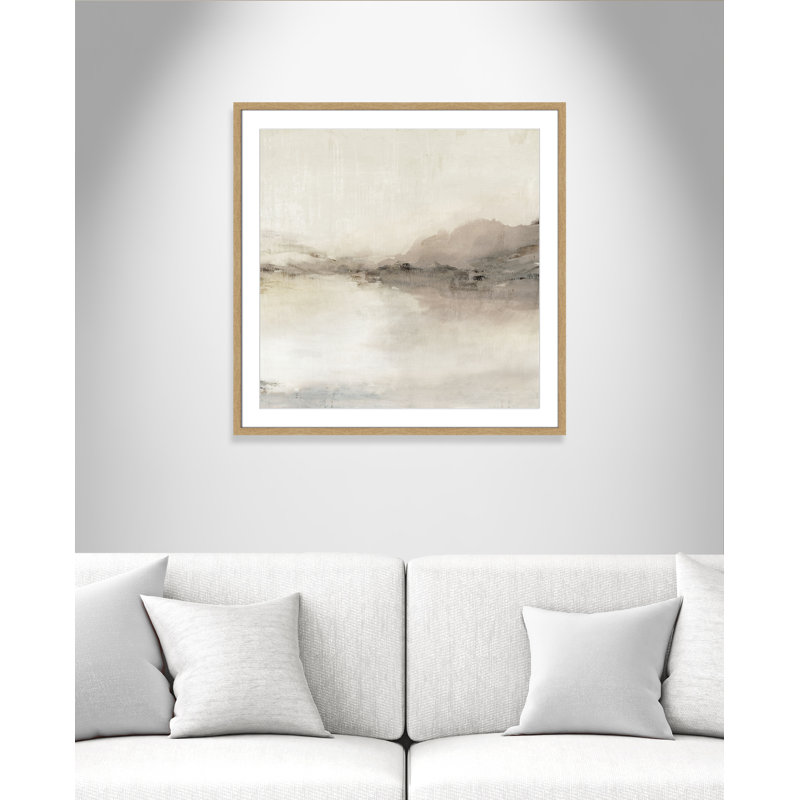 «Blush Horizon II» par Isabelle Z, L 32 po x H 32 po, Imprimé mat, Naturel