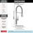 Renaldi Pro Style Commercial Kitchen Faucet, Pull Down Sprayer Kitchen Sink Faucet Brushed Nickel-118828333