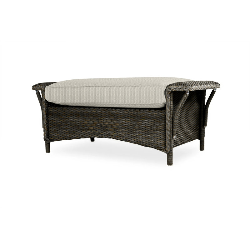 Nantucket Outdoor Ottoman, Beach Natural, Mink