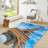 Soft Non Woven Printed Rug Featuring Artistic Floral Design for an Elegant Touch in Your Living Room or Bedroom-114334532