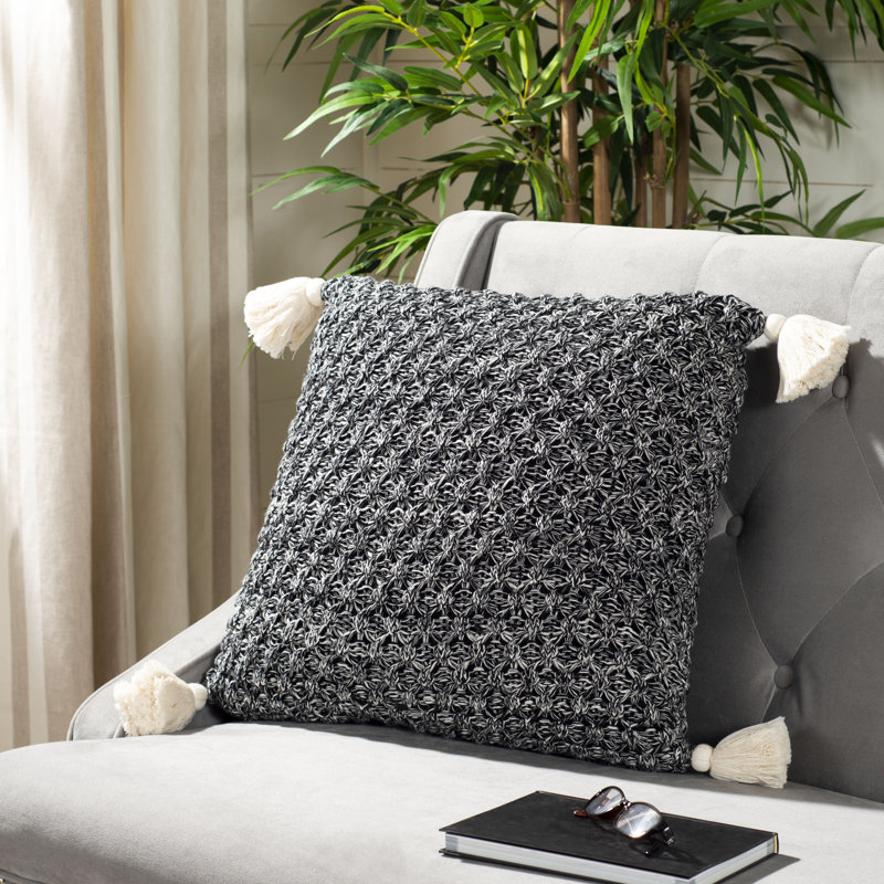 Pennie Tassels Cotton Reversible Throw Pillow