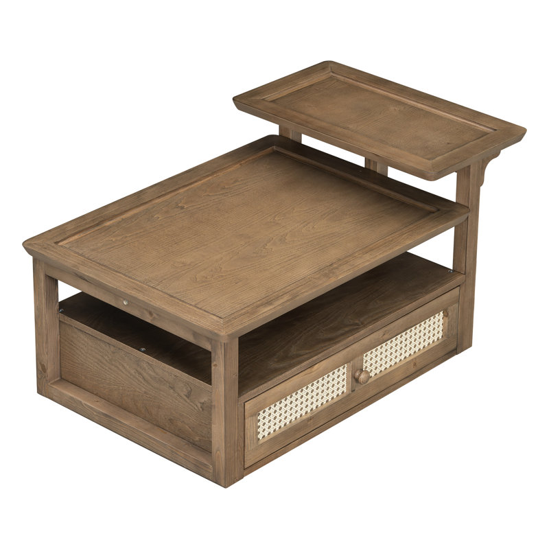 Table basse chic avec des options de rangement pratiques et élégantes, Marron foncé