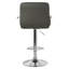 Caylee Swivel Upholstered Adjustable Height Bar Stool with Stainless Steel Frame-17936068