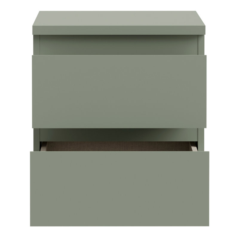 Edmore 2 Drawer Bedside Table, Green