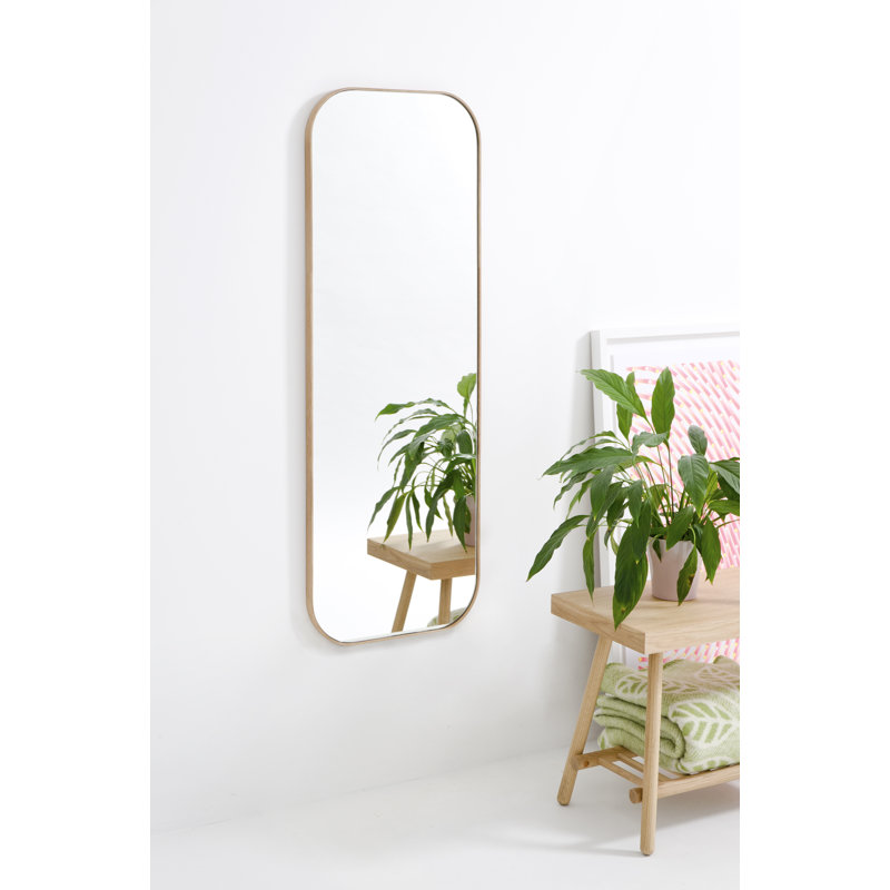 Imler Solid Wood Rectangle Mirror, Gold