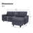 Campbelltown Upholstered L-Shaped Sectional with Ottoman Reversible-915800094