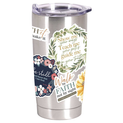 Gobelet à fleurs avec écriture 20 oz