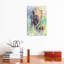 Mother & Baby Elephant Rainbow Colours by Michelle Faber - Painting on Canvas-651706237-647952737