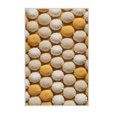 Washable Rasgulla Desserts Area Rug