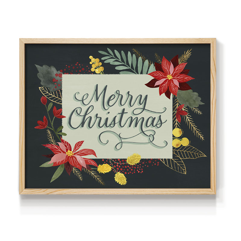 Bright Christmas Night I - Reproduction encadrée - Restickable, Naturel, H 11 po x l 14 po