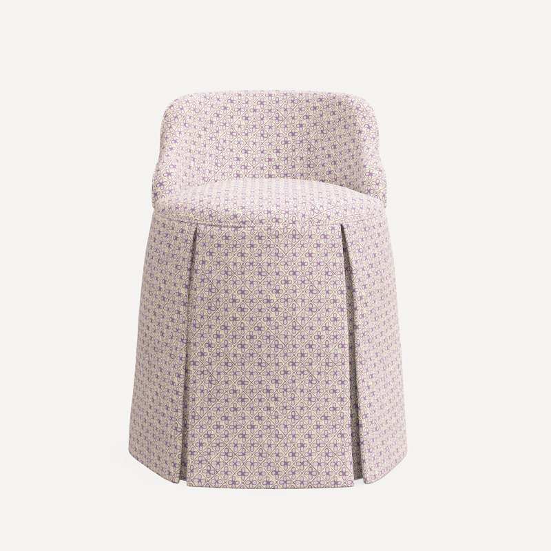 Meha Vanity Chair, Jr Aalap Lavender Geometric