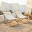 Chaises longues d'extérieur pliables 2 pièces avec dossier réglable - Conception en rotin durable pour patio et plage-1869091579