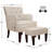 Clarkston 28.3'' Wide Tufted Armchair and Ottoman,Accent Chair with Ottoman Set-1952504326