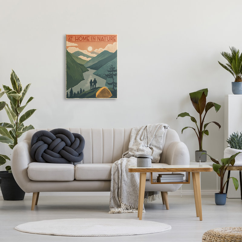 «At Home In Nature Expression», tente de camping sur toile montagnes surdimensionnées par Janelle Penner, H 30 po x l 24 po