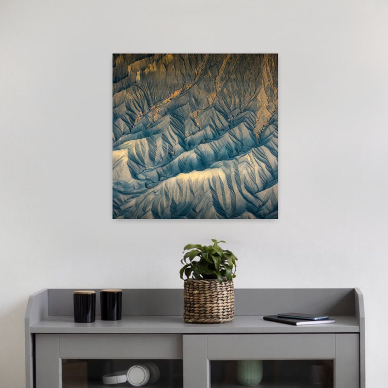 Wrinkles, art mural contemporain, 18" H x 18" W