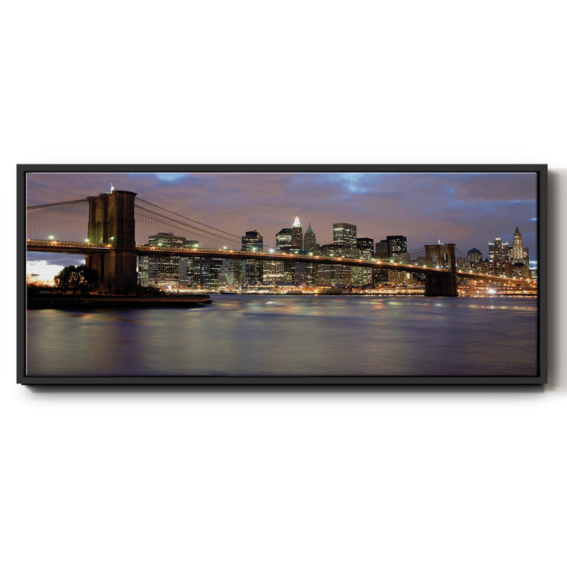 Night View- Framed Canvas, 20" H x 50" W