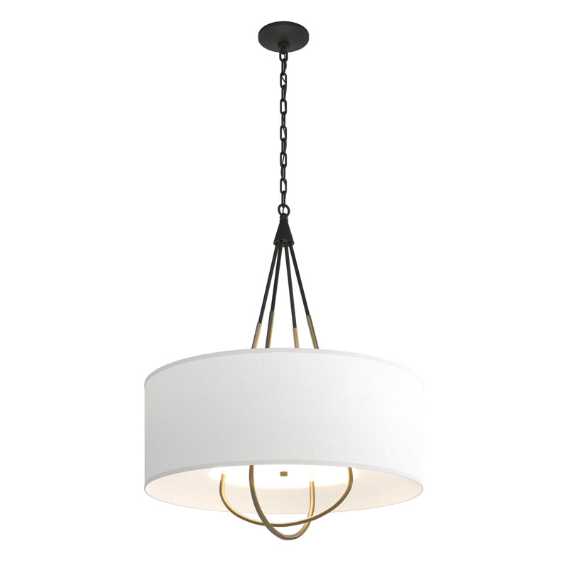 Loop 4 - Light Chandelier, Black, Soft Gold, Natural Anna