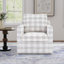 Fauteuil d'appoint pivotant à rayures 32,28 po-1152895772