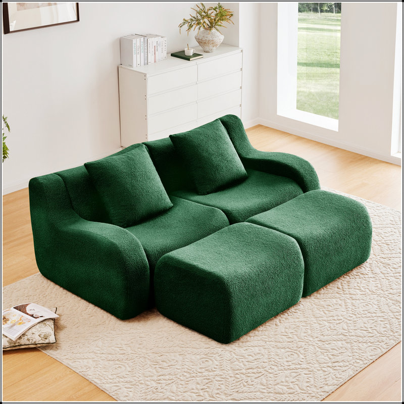 Canapé doux en tissu désossé avec support ergonomique et conception antidérapante pour les salons